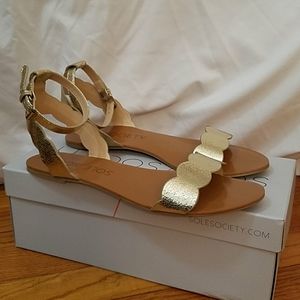 Sole Society Odette Gold Sandals